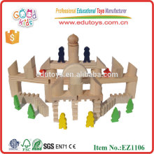 EZ1106 almacenado 108 piezas de madera sólida Roma Estilo Niños grandes bloques de construcción